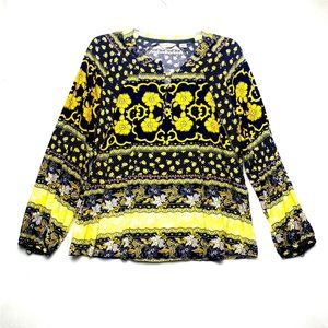 11 1 Tylho Shirt Woman's Small Blouse Long Sleeve Geometric Loose Fit Ladies